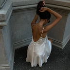 Women's Lace Satin Dress