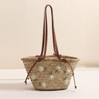 Women's Floral Embroidery Shoulder Bag Mitsubishi Bag