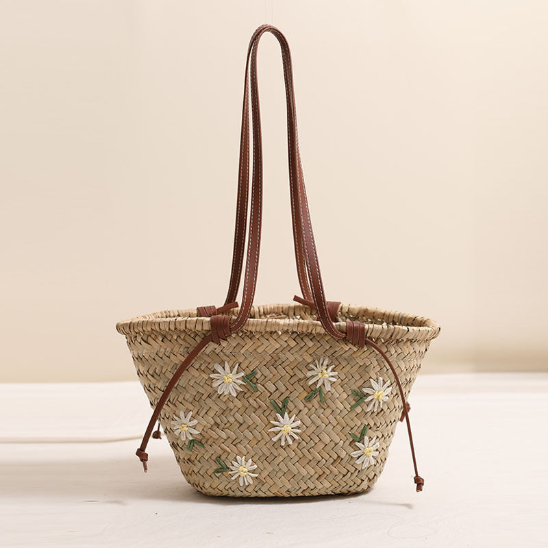 Women's Floral Embroidery Shoulder Bag Mitsubishi Bag