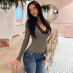 Women's French Lace V-Neck Top