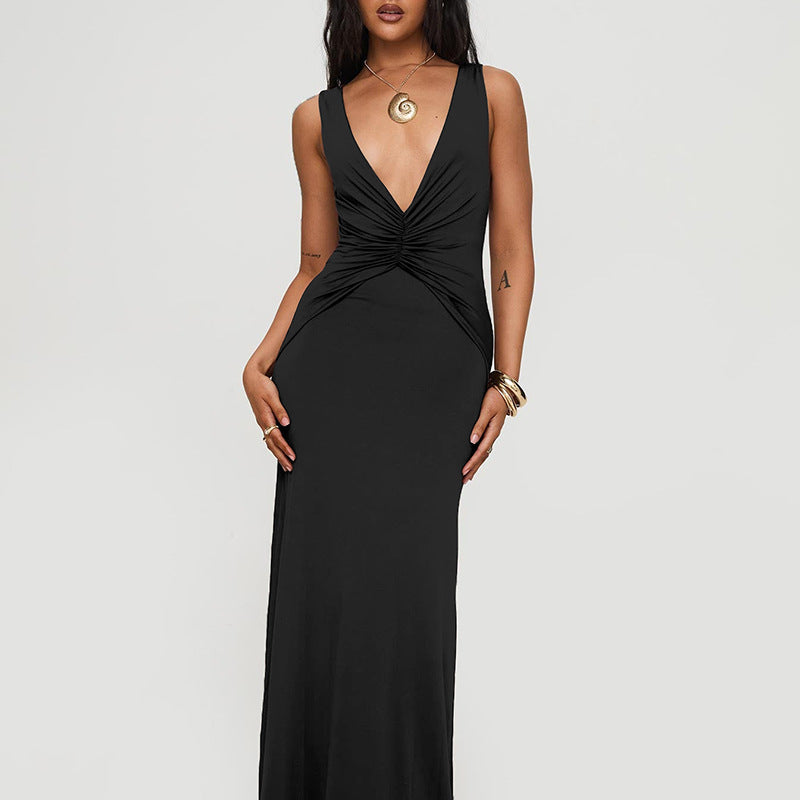 Women's Backless Halter Dress