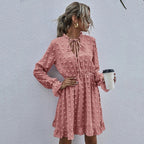 Long Sleeves High-Waist Office Dress