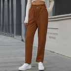Wear Solid Color Corduroy Pants