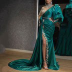 Cocktail Fishtail Gold Host Stage Performance Model Small Dress