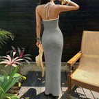 Women's Backless Halter Dress