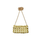 Women's Gold Chain Woven Crossbody Bag