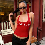 Women's Graphic Knitted Vest Top