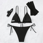Four Solid Bikini Swimwear