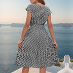 Summer Printed Pleated Dress