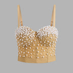 Women's Beaded Boned Corset Top