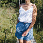 Women's Linen V-Neck Backless Camisole