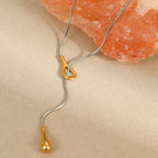 Long Water Drop Y Necklace