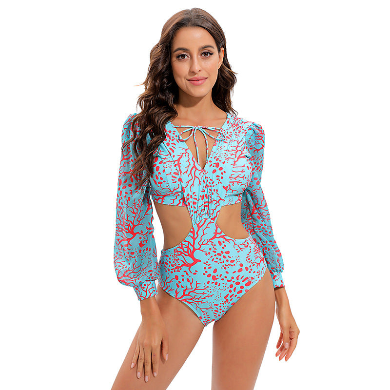 Backless Long One-piece Swimwear