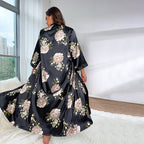 Women's Plus Size Printed Silk Nightdress Pajama