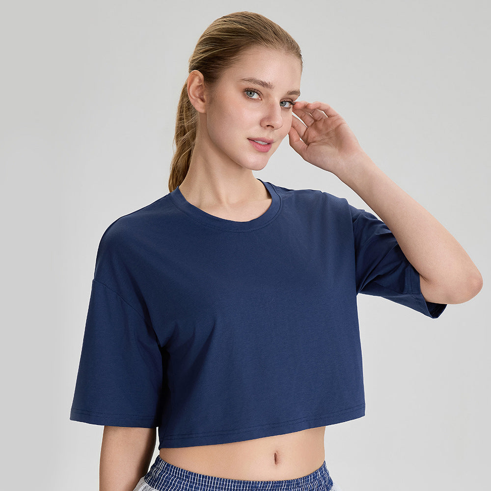 Spring Summer Modal Yoga Short Sleeve Women Loose