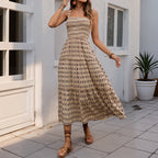 Women's Summer Smocking Swing Sling Dress