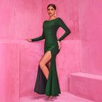 Elegant Long Cocktail Evening Dress