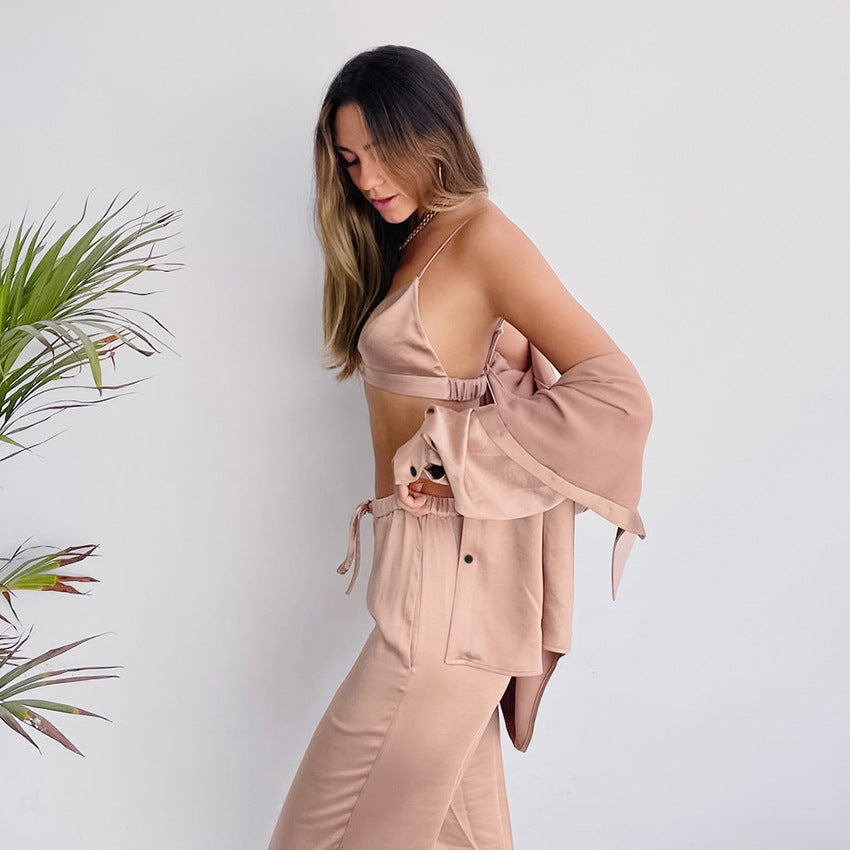 Collared Shirt Pajamas Lingerie