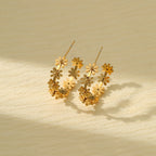 Floral Titanium Steel Earrings