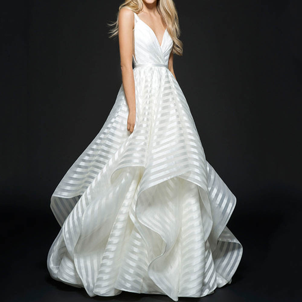 White Lace V-Neck Sleeveless A-Line Maxi Dress