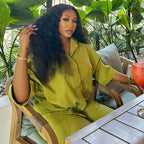 's Loose Shirt Solid Color Shirt Straight Leg Trousers Two-Piece Set