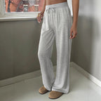 Sexy Solid Color Drawstring Trousers Pants Women Clothing