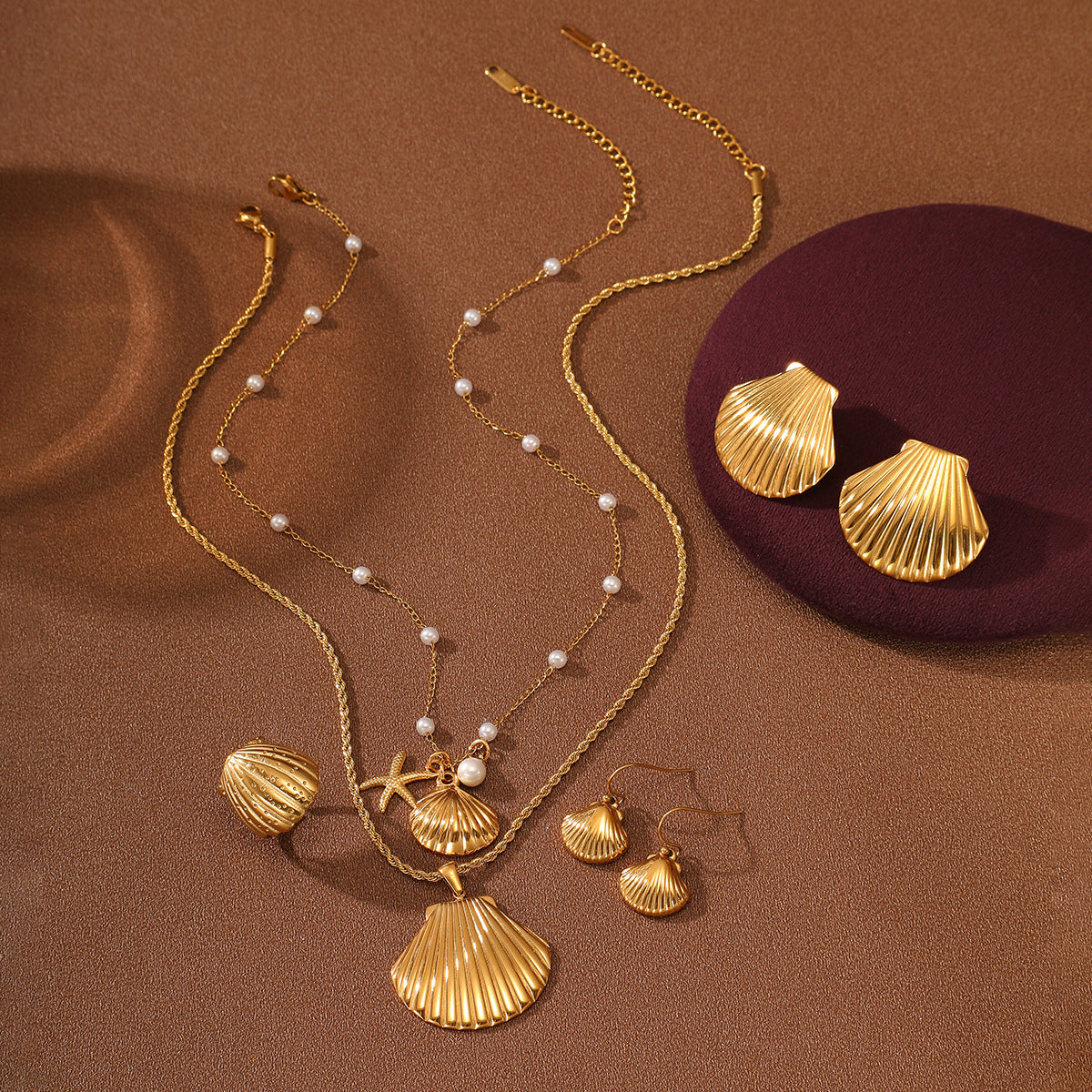 Shell Pearl Jewelry Set