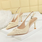 Women's Twisted Bow Stiletto Sandals
