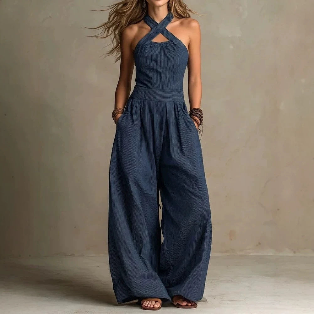 Women's Women Sleeveless Halter Jumpsuit