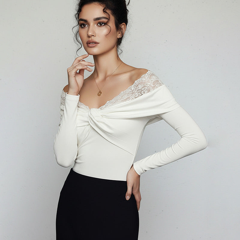 Women's Elegant Lace Twist Knot Jumpsuit
