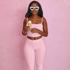 Women's Lace Spaghetti-Strap Top & Bottoms Two-Piece Set
