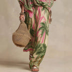 Vacation Positioning Printing Loose Shirt WL Trousers Two