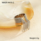 Steel Color Tassel Ring