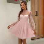 Spring Summer Lady Temperamental Fairy Dress Sequined Love Tube Top