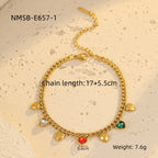 NMSB-E657-1 Love Heart Color Zircon