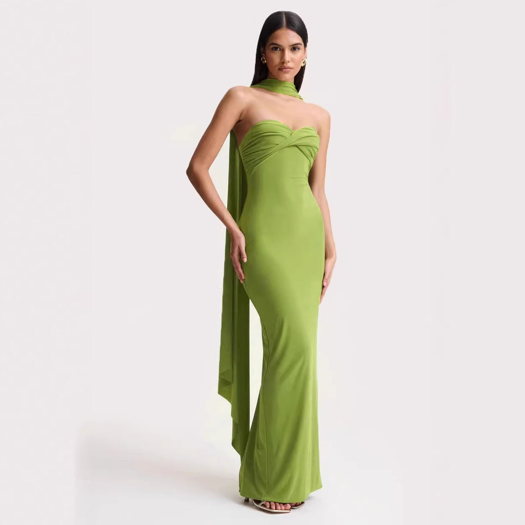 Women's Backless Halter Dress