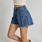 Summer Burrs Slimming WL Trendy HW Women Denim Shorts