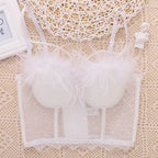 's Lace Mesh Camisole Vest Hollow Out Cutout Backless True