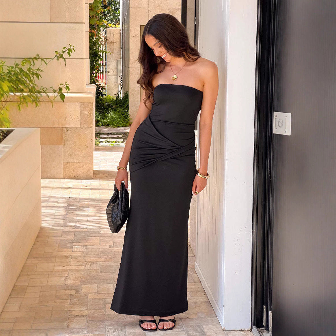 Strapless Holiday Mini Dress