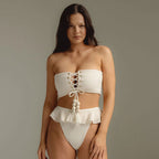 Tube Top One-piece Swimwear