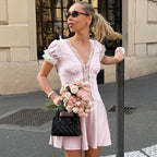 Women's Lace Silk Dress