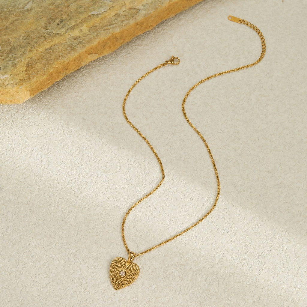 Women's Stainless Steel Heart Chain Necklace