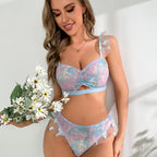 Women's Floral Push-Up Bra & Panties Set