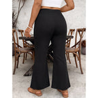 Plus Size High-Waist Flared Pants