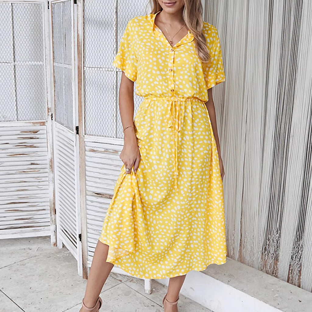 Women's Floral Short Sleeve Dress
