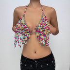 Women Clothing Colorful Beautiful Handmade Beaded Beaded