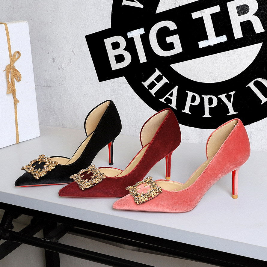 Women's Rhinestone Pointed-Toe Stiletto Pumps