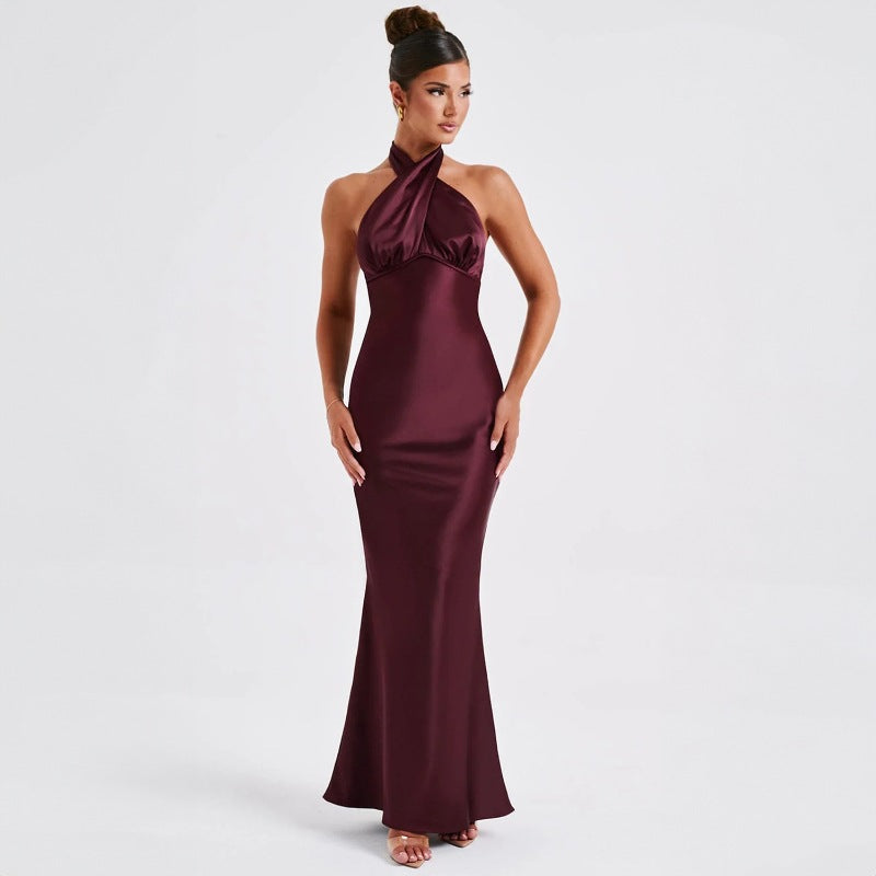 Women's Summer Elegant Backless Sleeveless Dress Elegant Dress Women