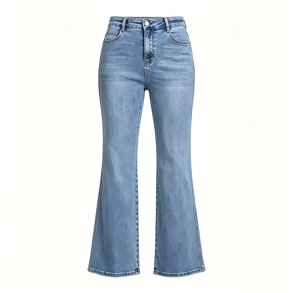 Women's High-Rise Blue Bootcut Jeans
