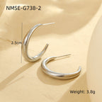 Small Steel Color Ear Ring